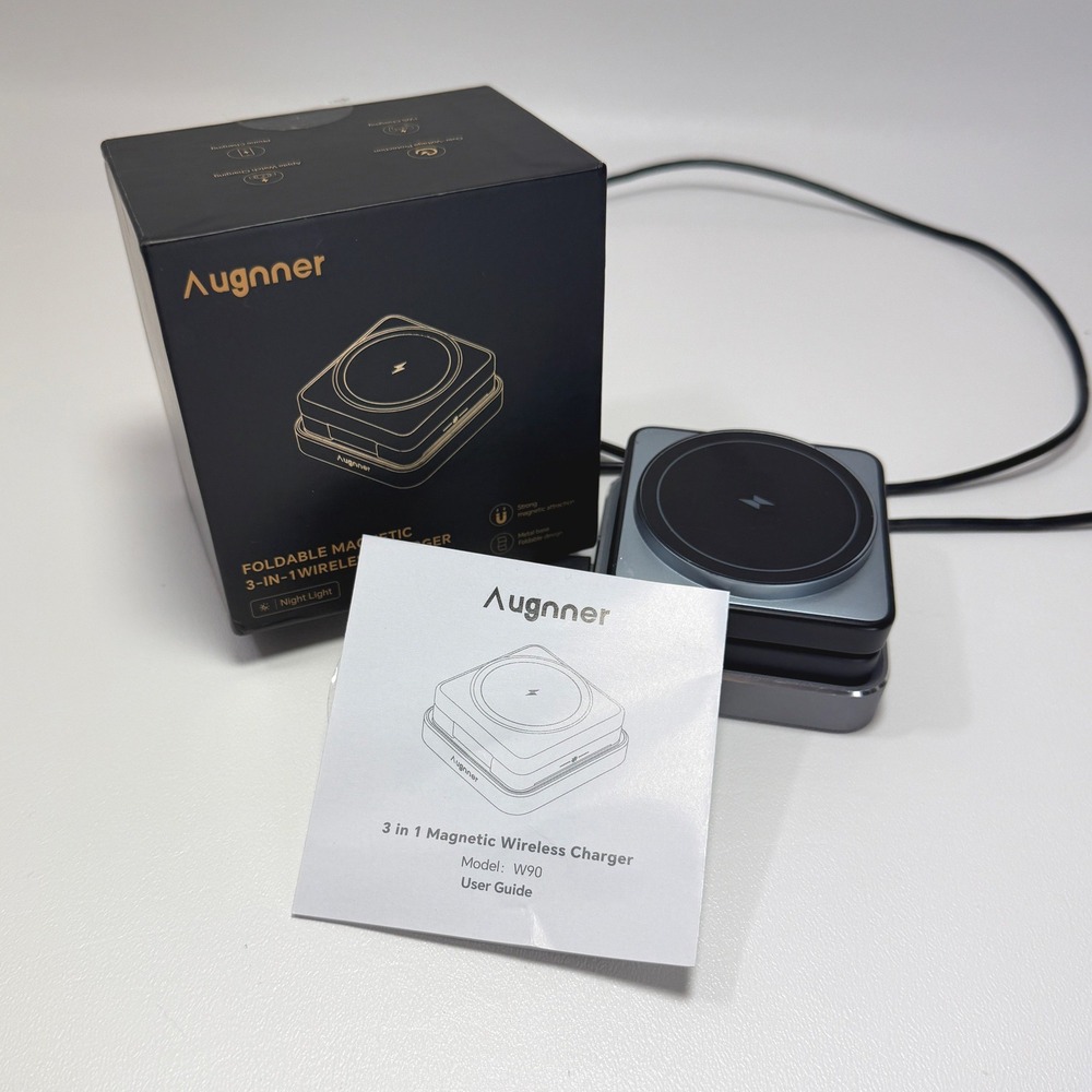 Augnner Foldable Magnetic 3-in-1 Wireless Charger iPhone 16/15/14/13